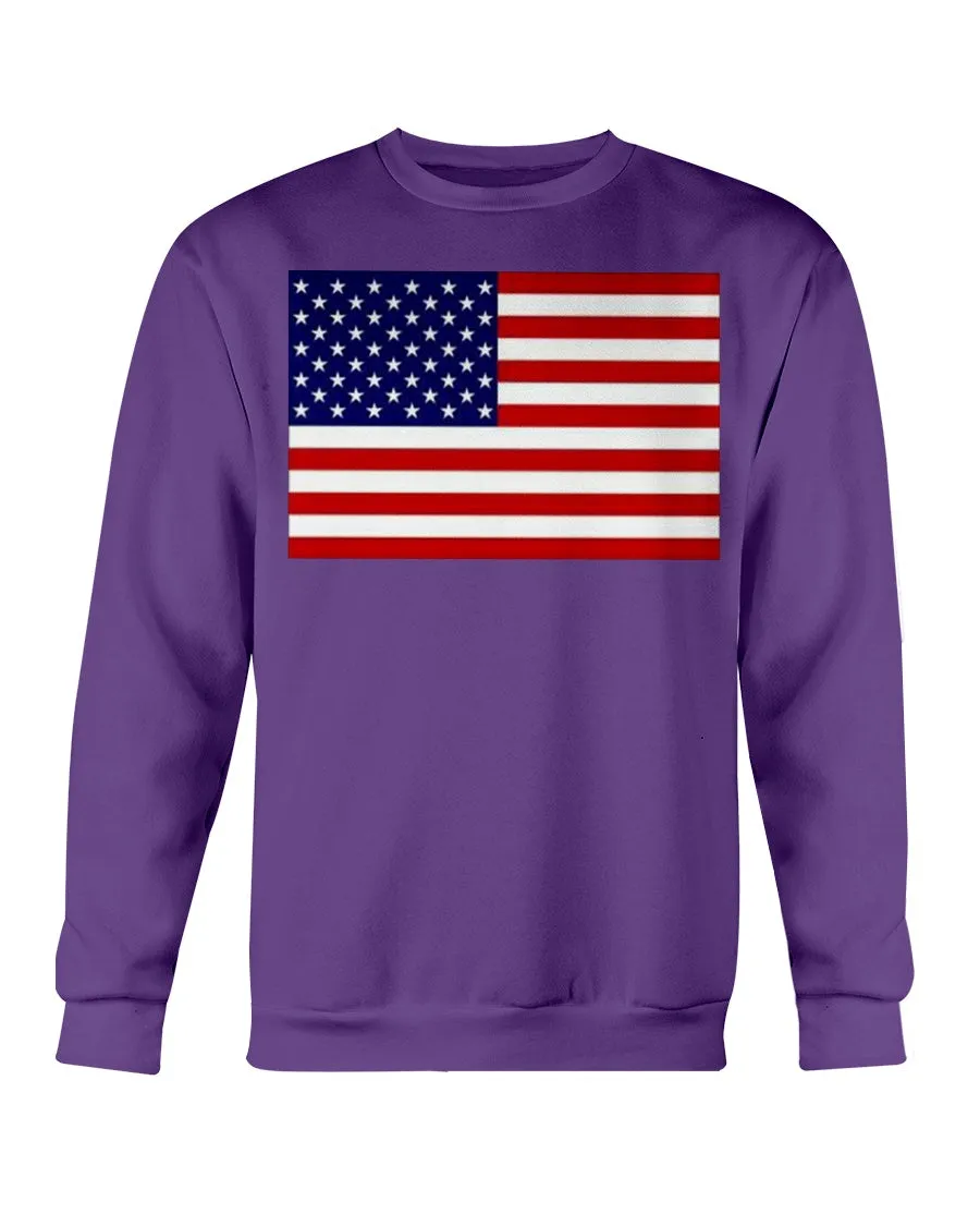 American Flag Gildan Crewneck Sweatshirt