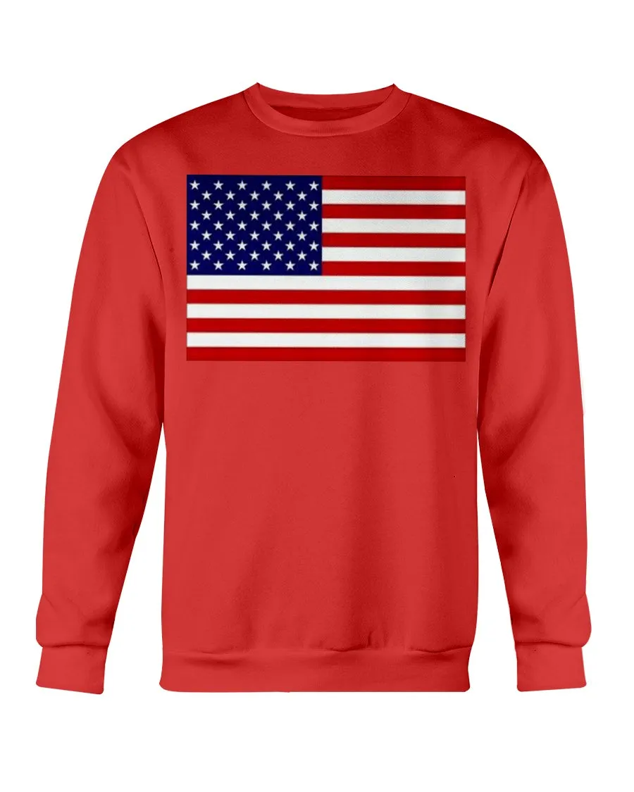 American Flag Gildan Crewneck Sweatshirt
