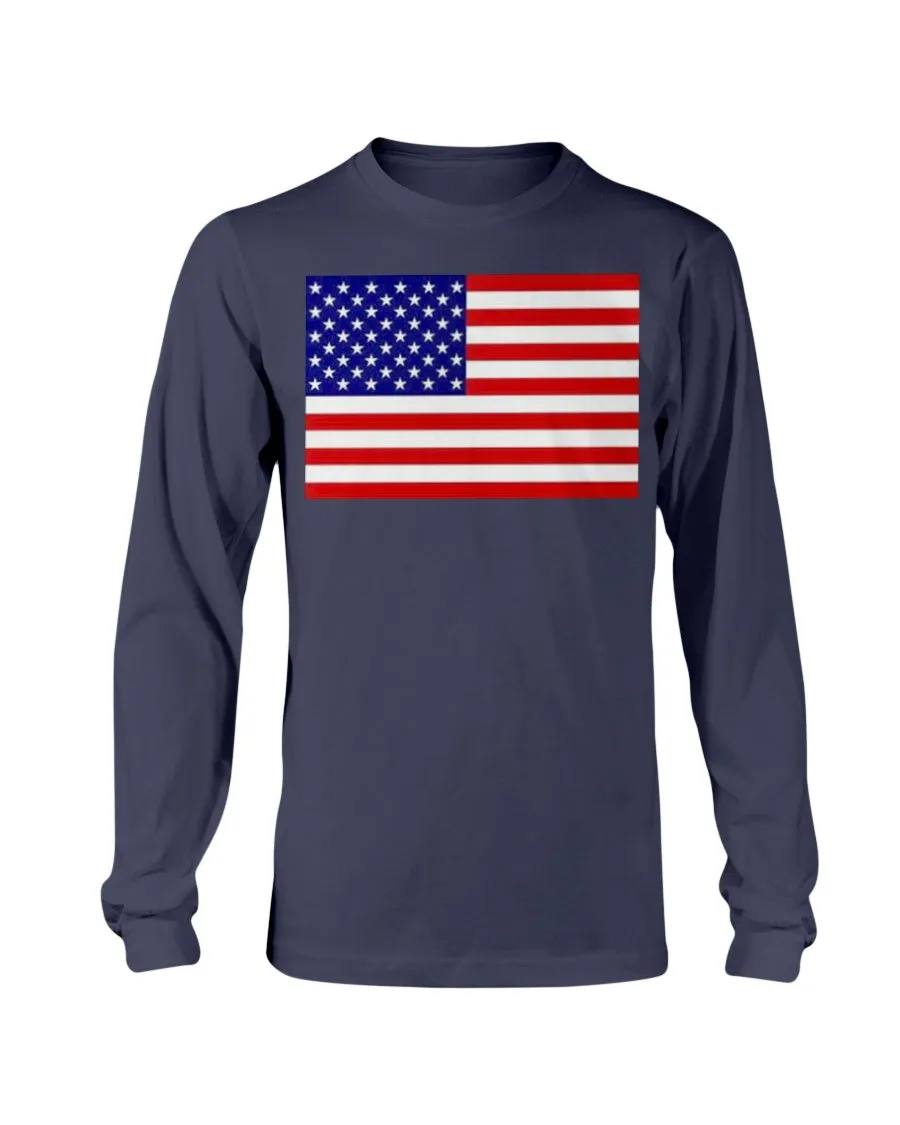 American Flag Gildan Long Sleeve T-Shirt