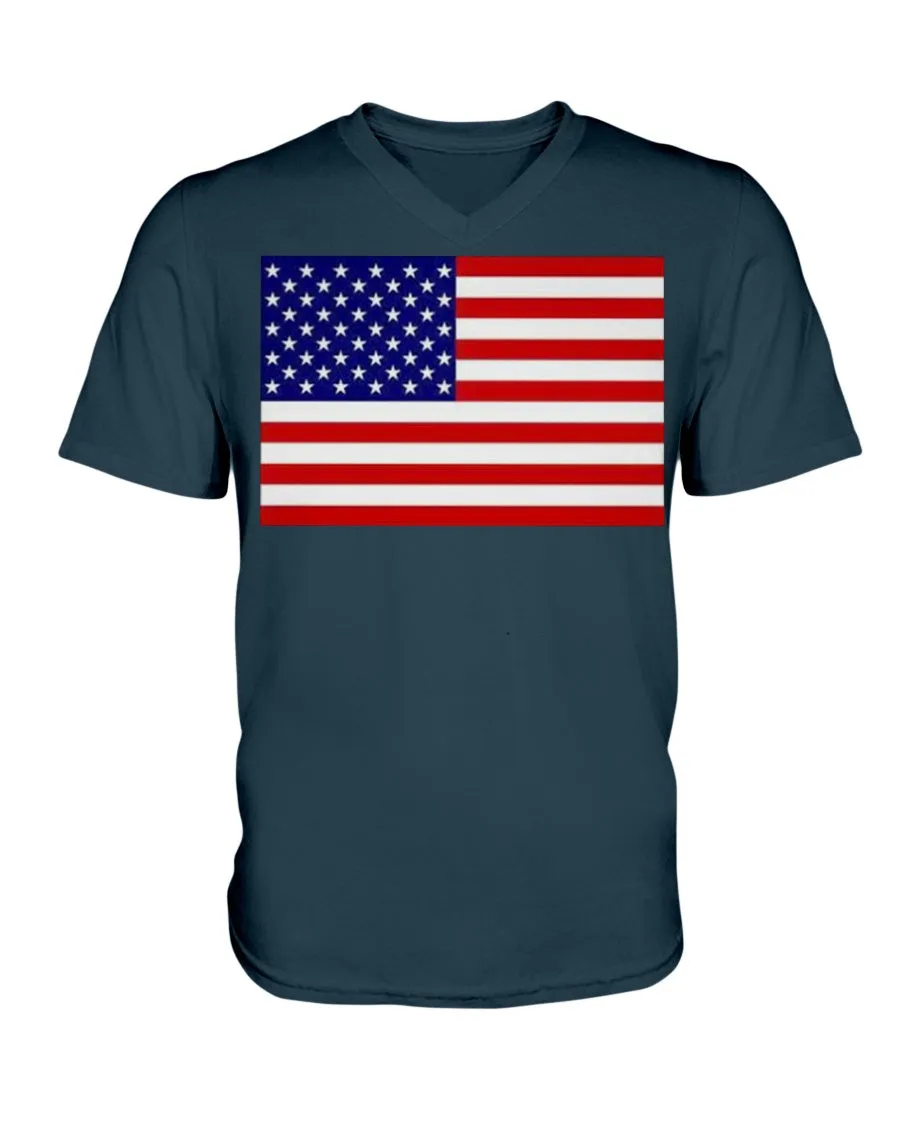 American Flag  V-Neck T-Shirt