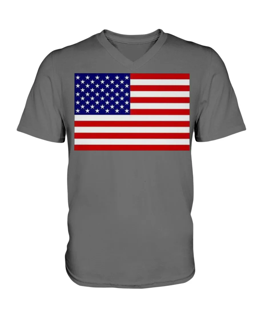 American Flag  V-Neck T-Shirt