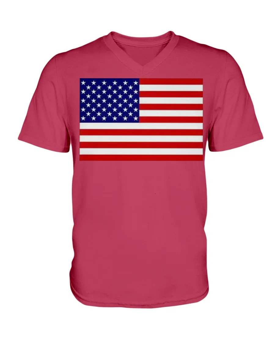 American Flag  V-Neck T-Shirt