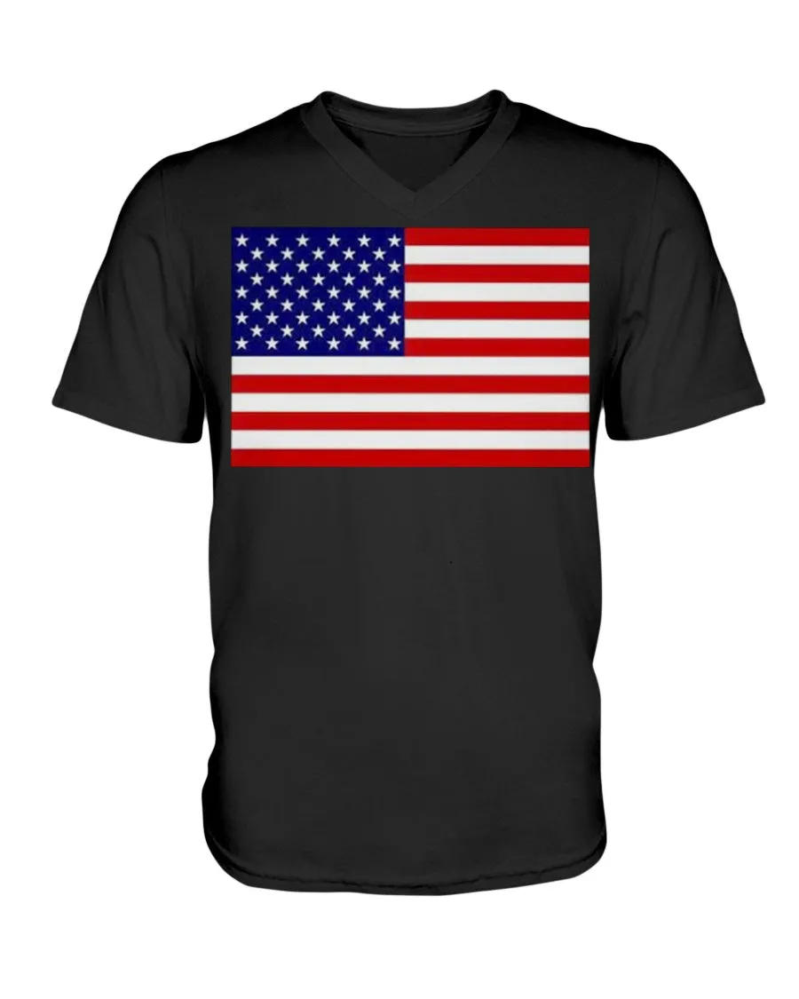 American Flag  V-Neck T-Shirt