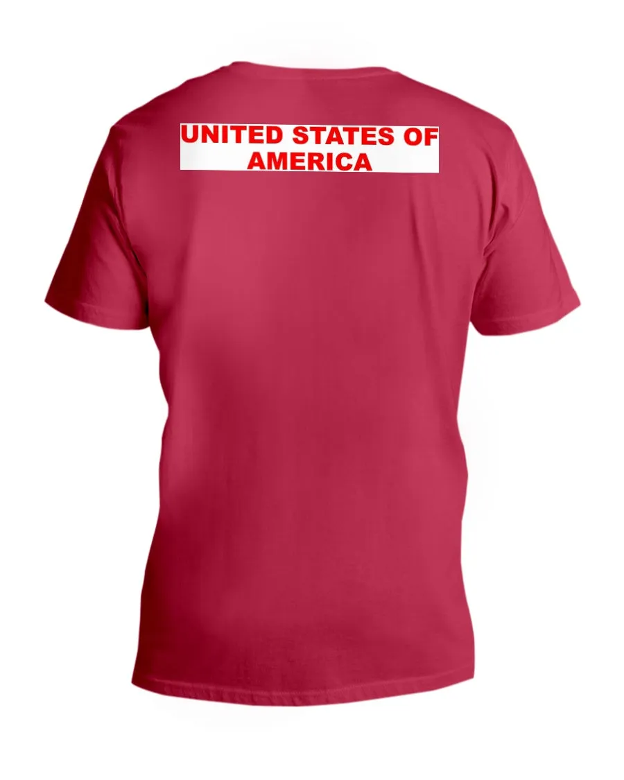 American Flag  V-Neck T-Shirt