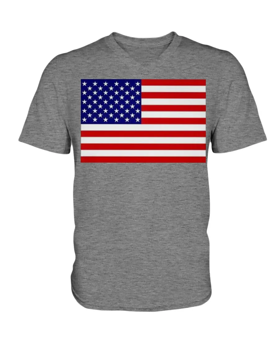 American Flag  V-Neck T-Shirt