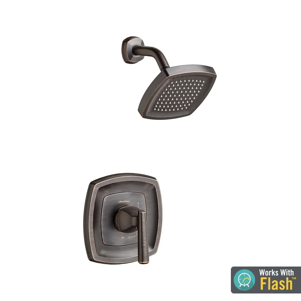 American Standard - TU018.507.xxx - 1.8 gpm Edgemere Shower Only Trim Kit with Water-Saving Shower Head and Cartridge - LESS VALVE