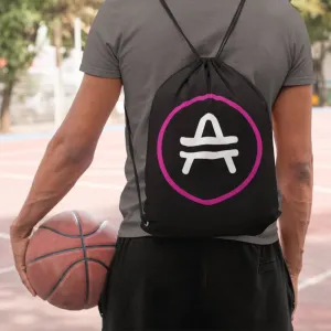 AMP Token Stenciled Alt-logo Drawstring Bag