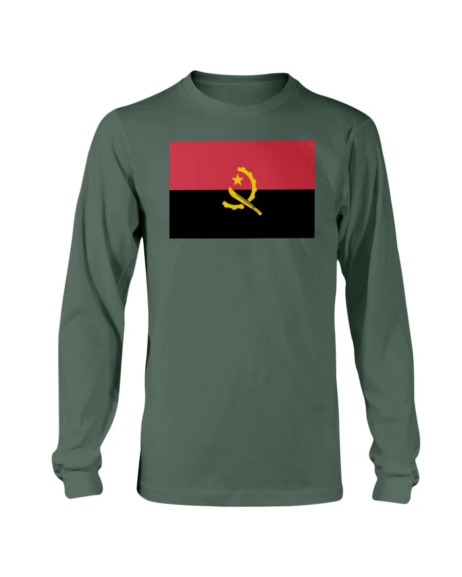 Angola Flag Gildan Long Sleeve T-Shirt
