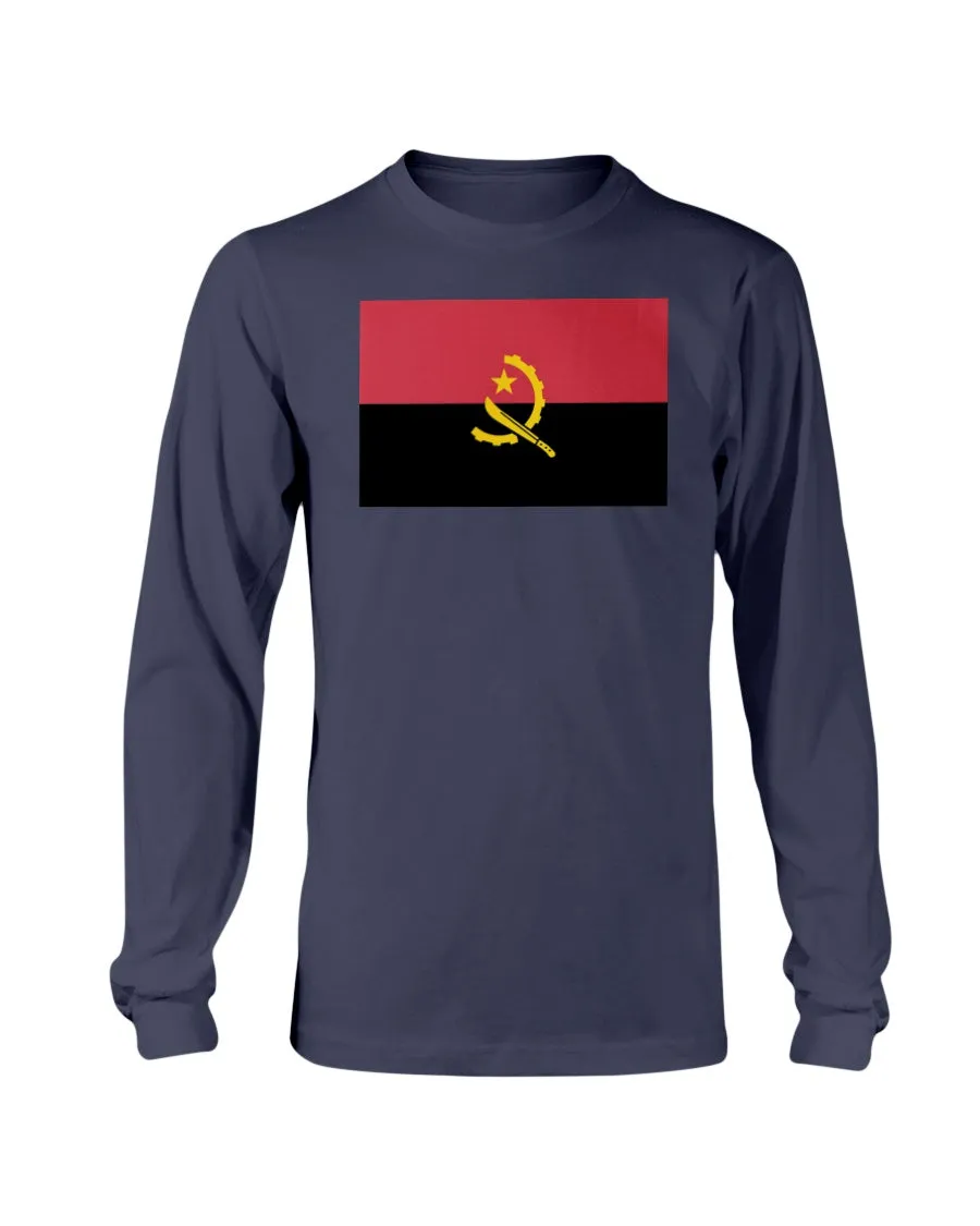 Angola Flag Gildan Long Sleeve T-Shirt