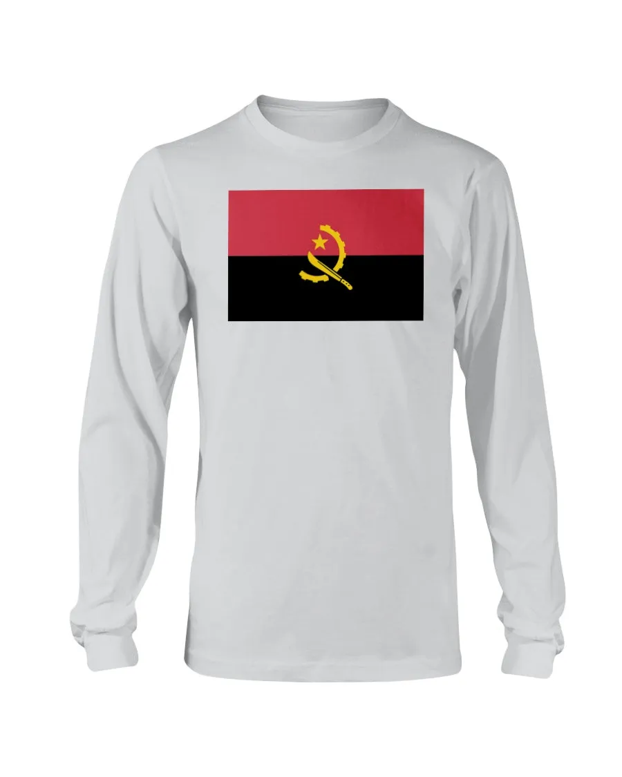 Angola Flag Gildan Long Sleeve T-Shirt