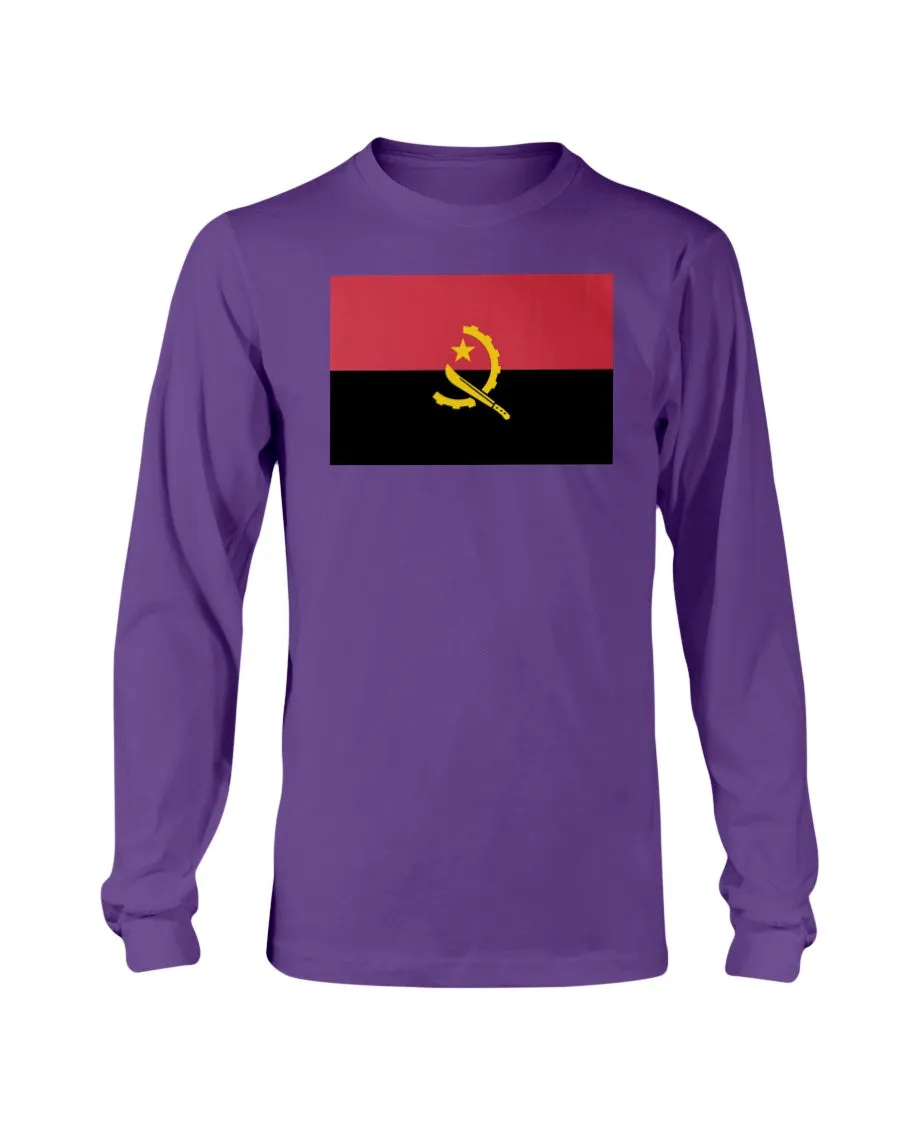 Angola Flag Gildan Long Sleeve T-Shirt