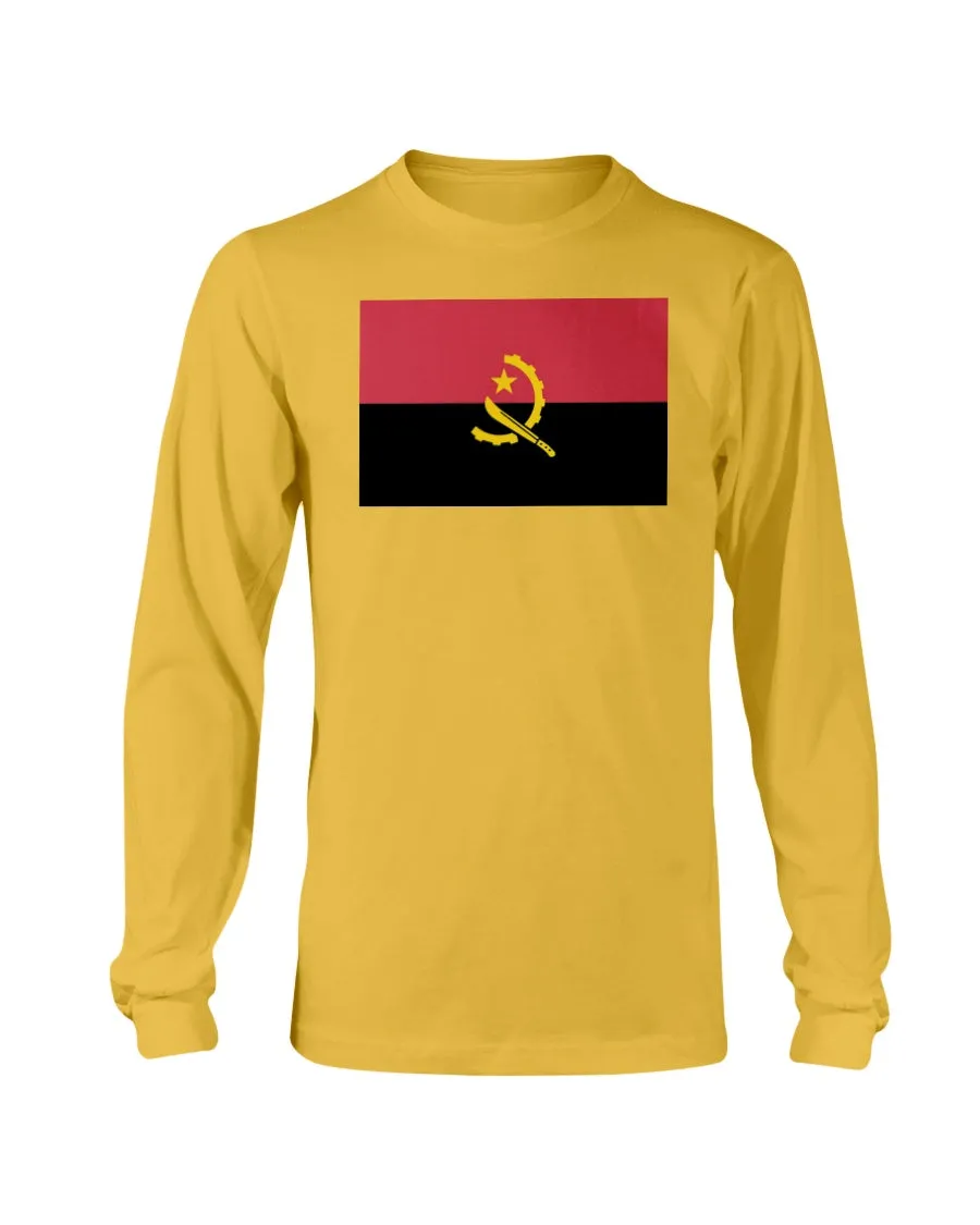 Angola Flag Gildan Long Sleeve T-Shirt