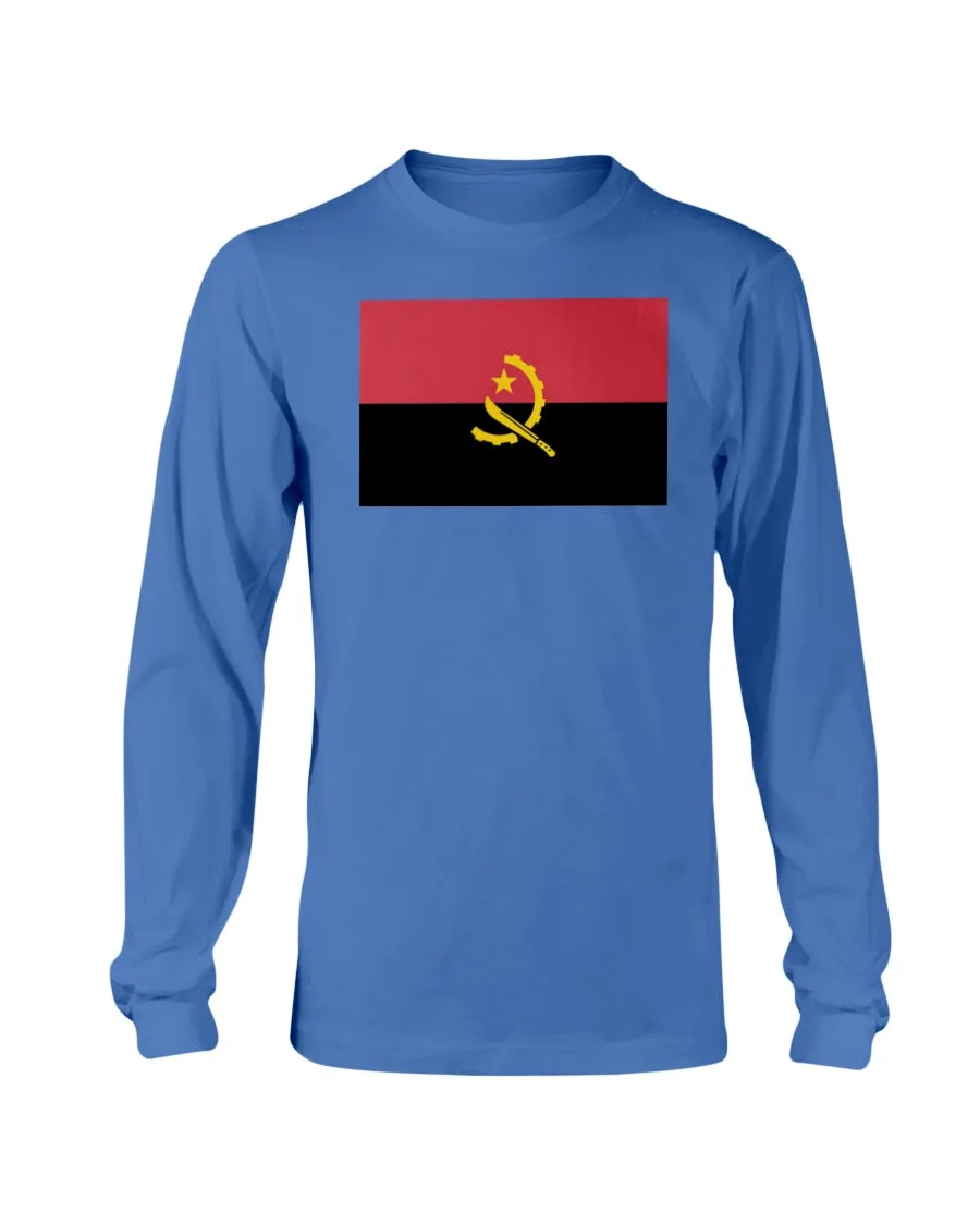Angola Flag Gildan Long Sleeve T-Shirt