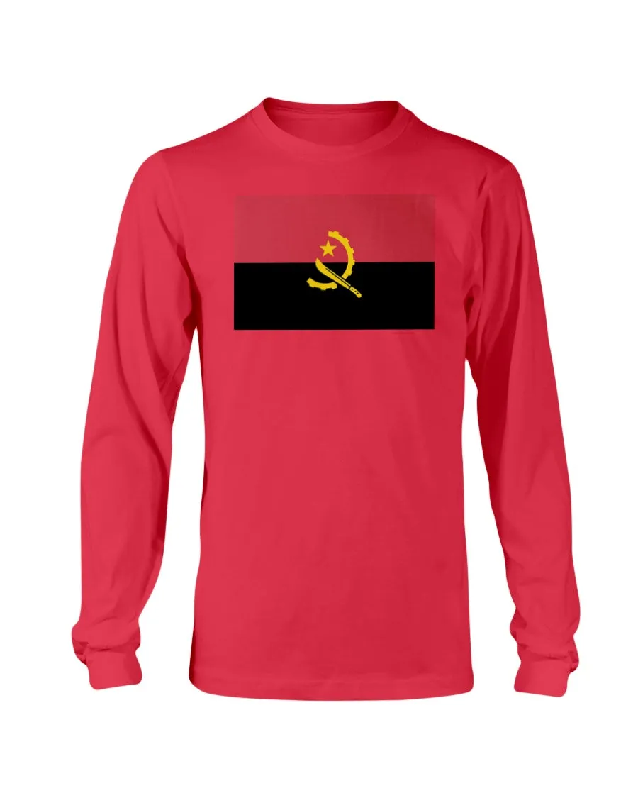 Angola Flag Gildan Long Sleeve T-Shirt