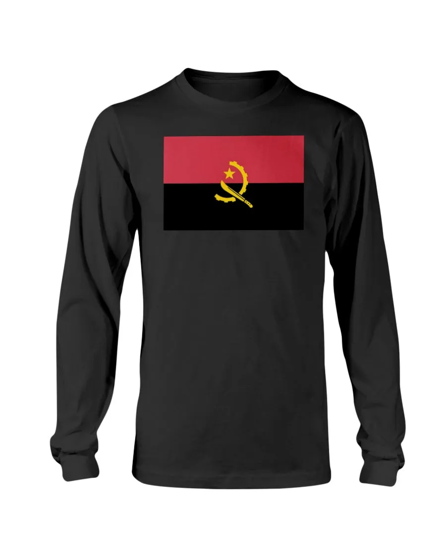 Angola Flag Gildan Long Sleeve T-Shirt