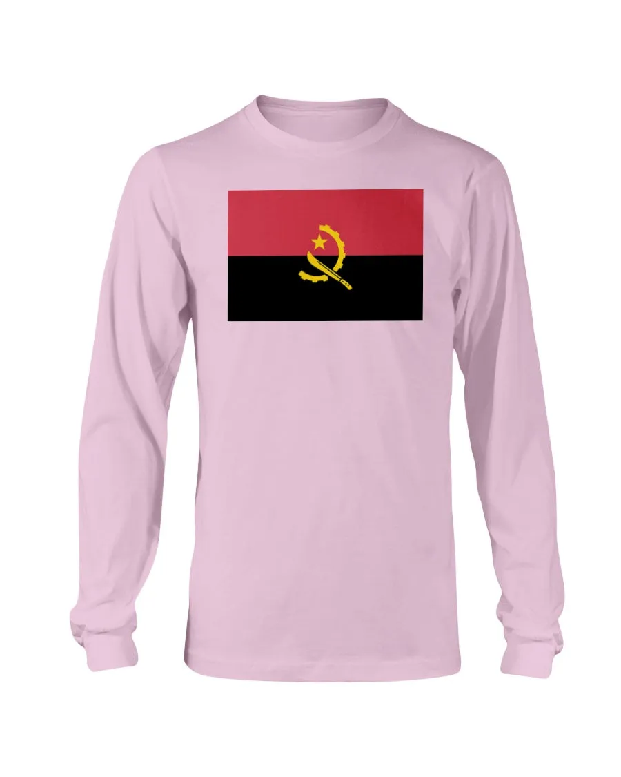 Angola Flag Gildan Long Sleeve T-Shirt