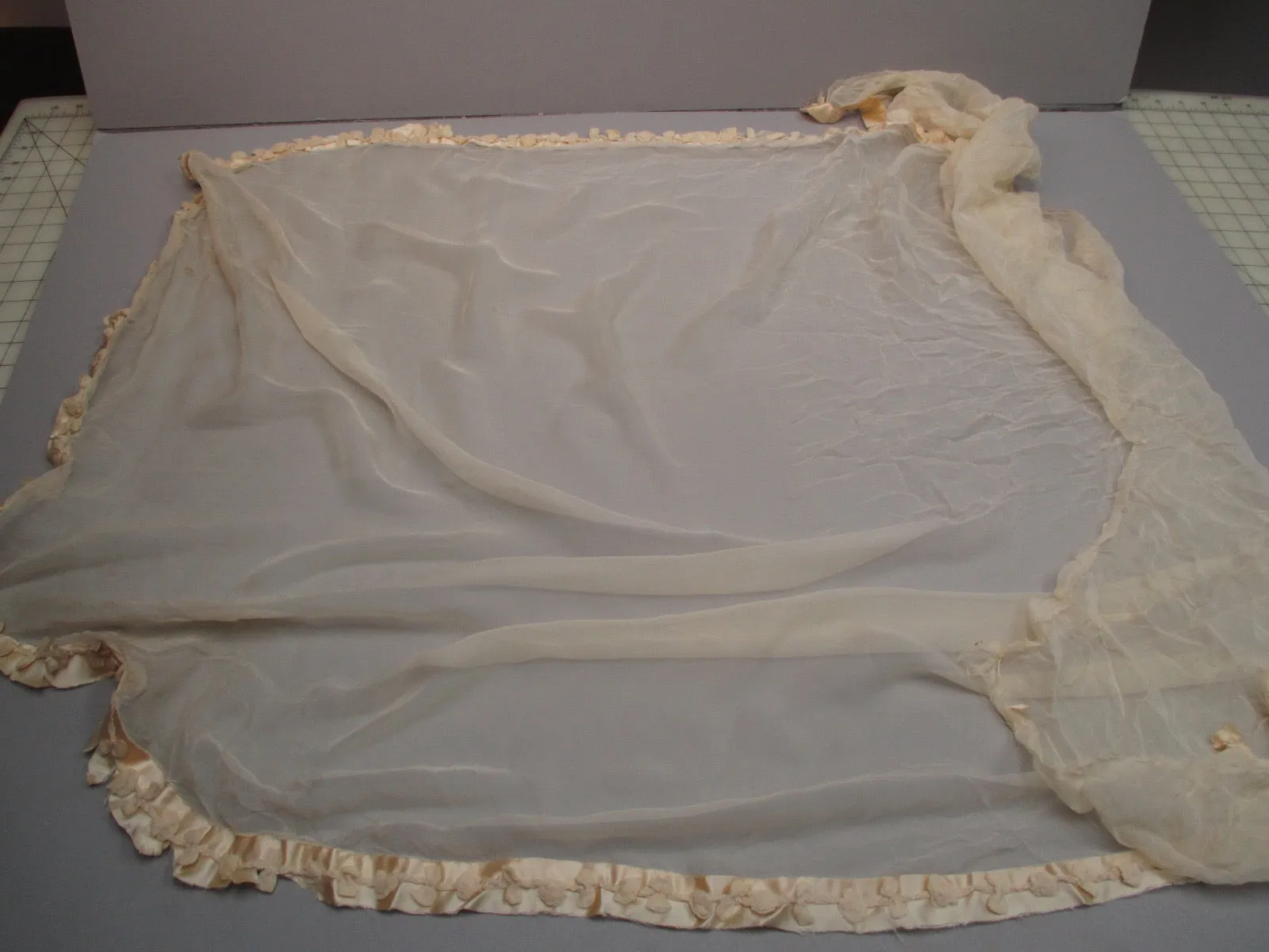 Antique Victorian Gossamer silk remnant