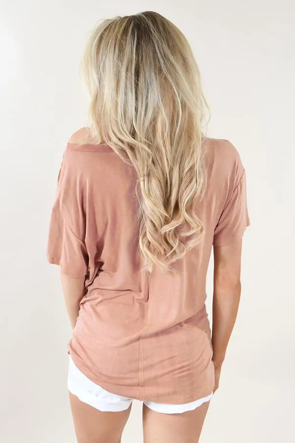 Apricot Pocket Top
