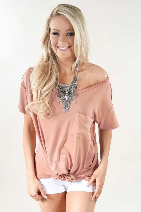 Apricot Pocket Top