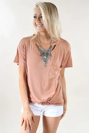 Apricot Pocket Top