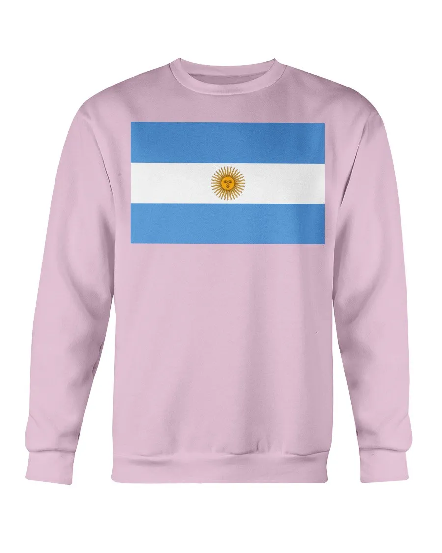 Argentinian Flag Gildan Crewneck Sweatshirt