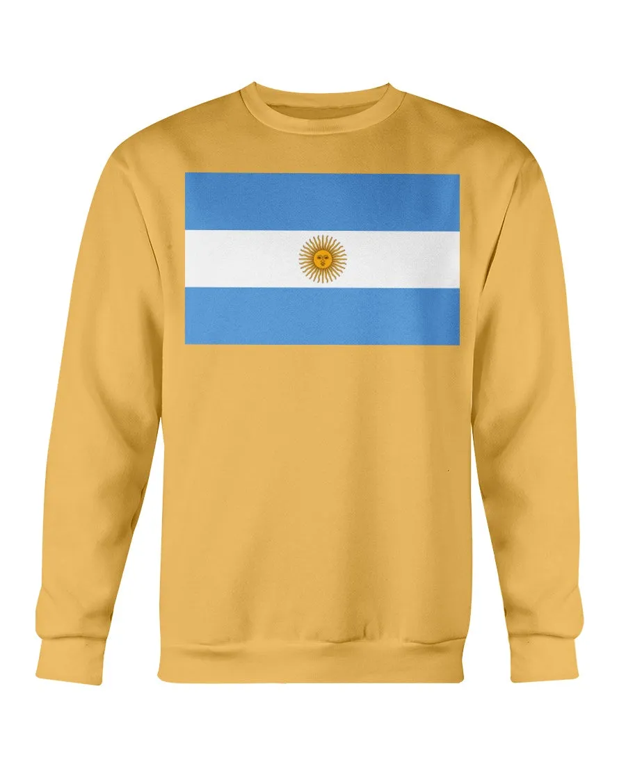 Argentinian Flag Gildan Crewneck Sweatshirt