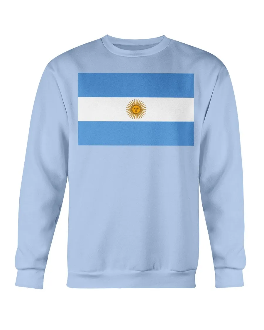Argentinian Flag Gildan Crewneck Sweatshirt