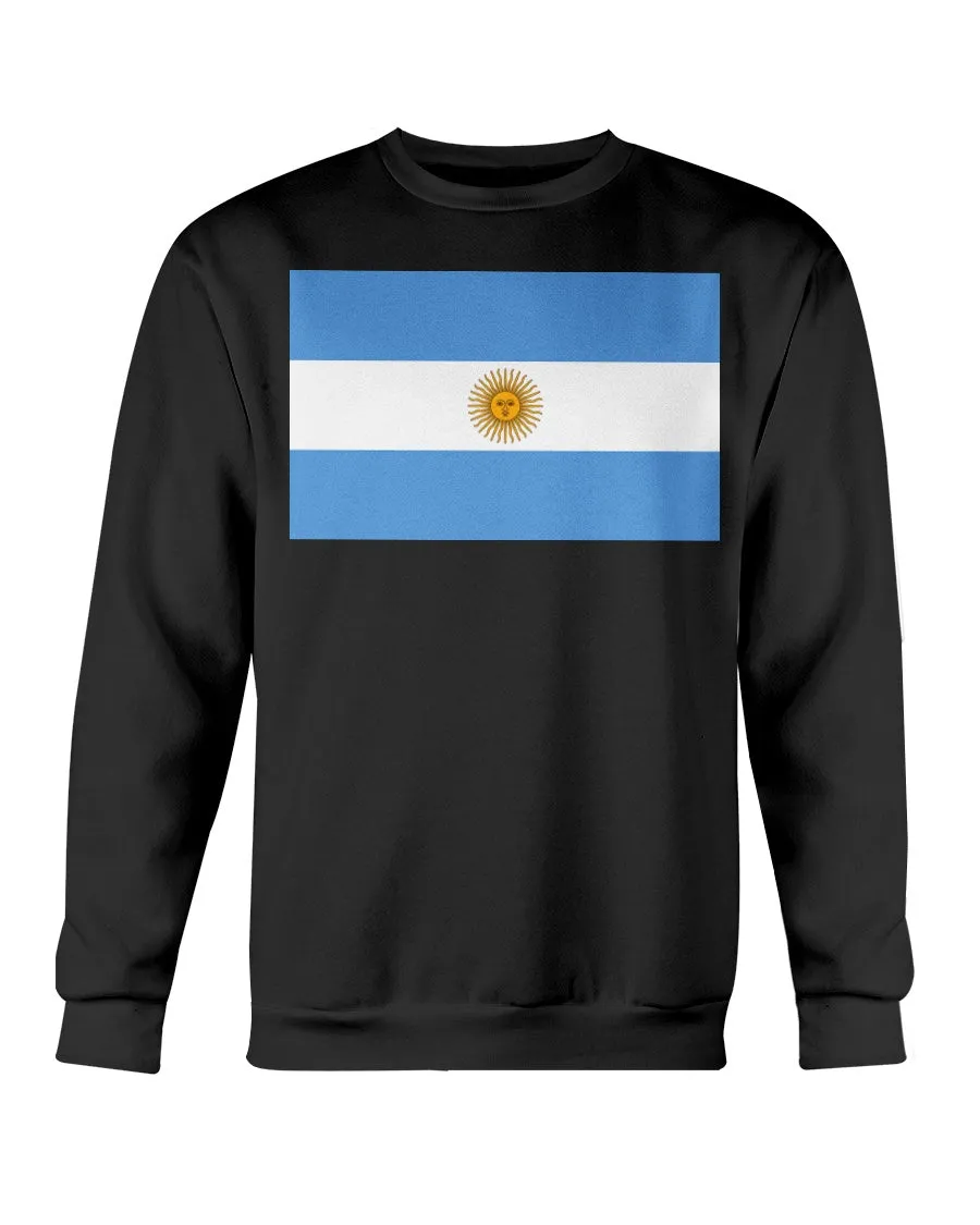 Argentinian Flag Gildan Crewneck Sweatshirt