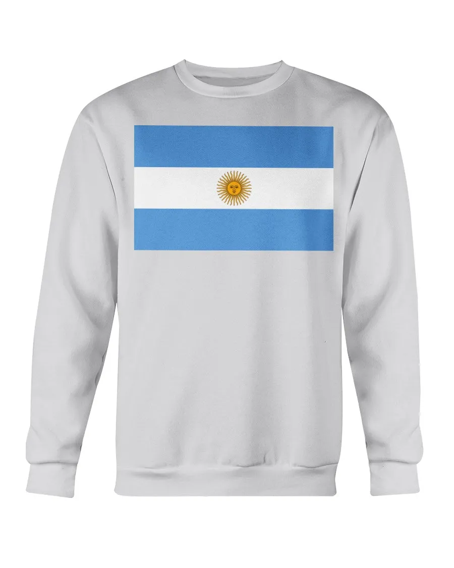 Argentinian Flag Gildan Crewneck Sweatshirt