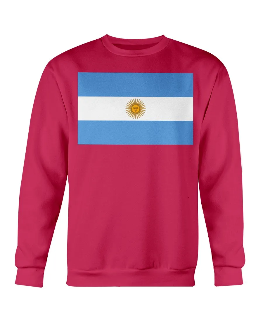 Argentinian Flag Gildan Crewneck Sweatshirt