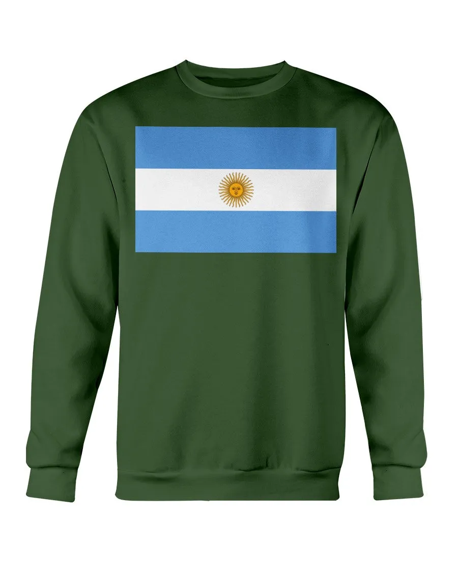 Argentinian Flag Gildan Crewneck Sweatshirt