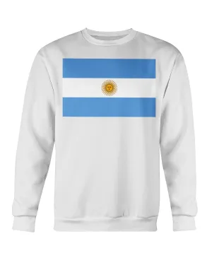 Argentinian Flag Gildan Crewneck Sweatshirt
