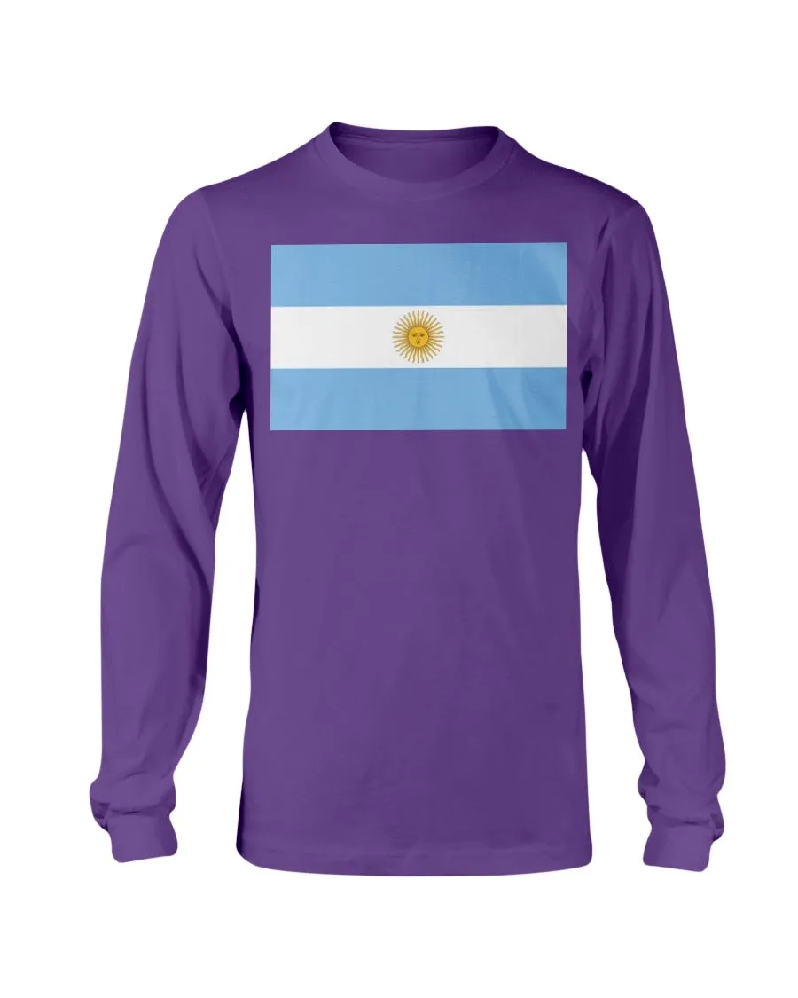 Argentinian Flag Gildan Long Sleeve T-Shirt