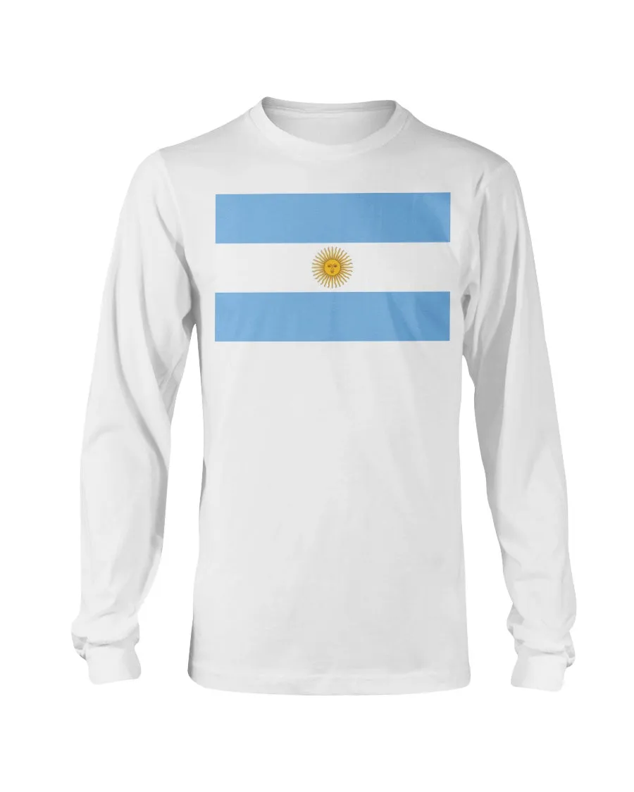 Argentinian Flag Gildan Long Sleeve T-Shirt