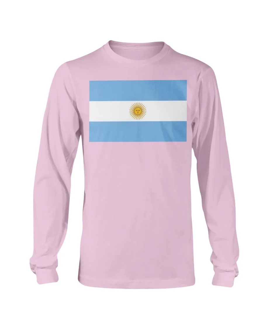 Argentinian Flag Gildan Long Sleeve T-Shirt