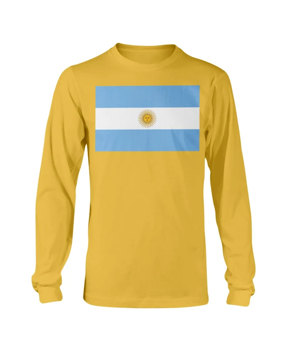 Argentinian Flag Gildan Long Sleeve T-Shirt