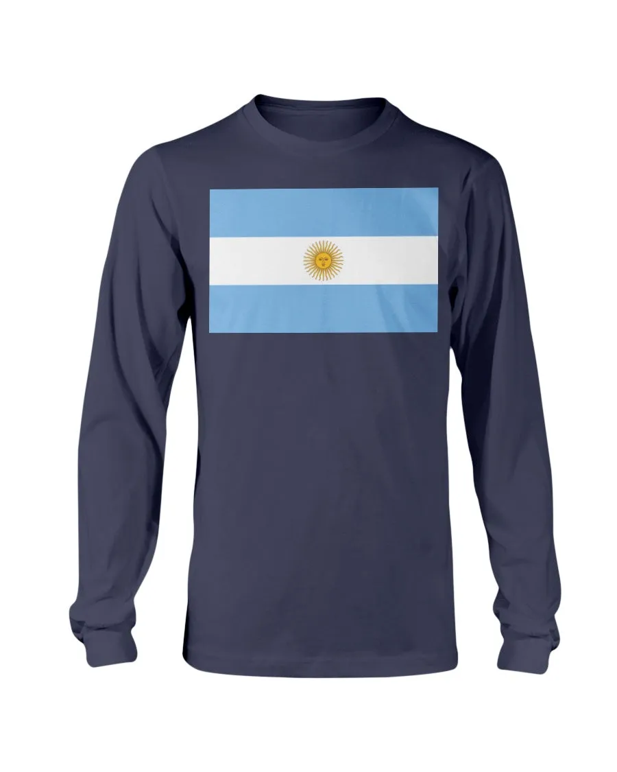 Argentinian Flag Gildan Long Sleeve T-Shirt