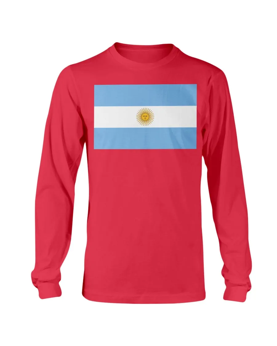 Argentinian Flag Gildan Long Sleeve T-Shirt