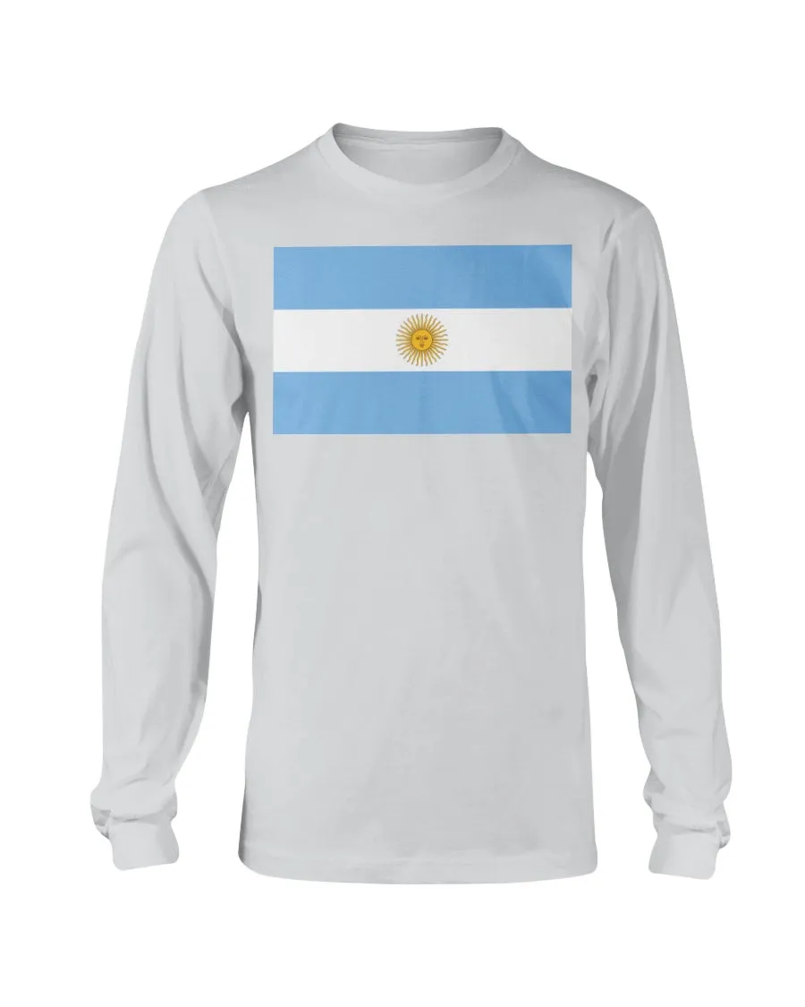 Argentinian Flag Gildan Long Sleeve T-Shirt