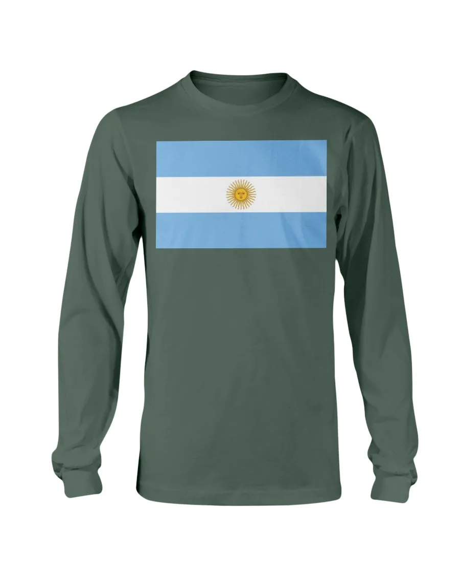 Argentinian Flag Gildan Long Sleeve T-Shirt