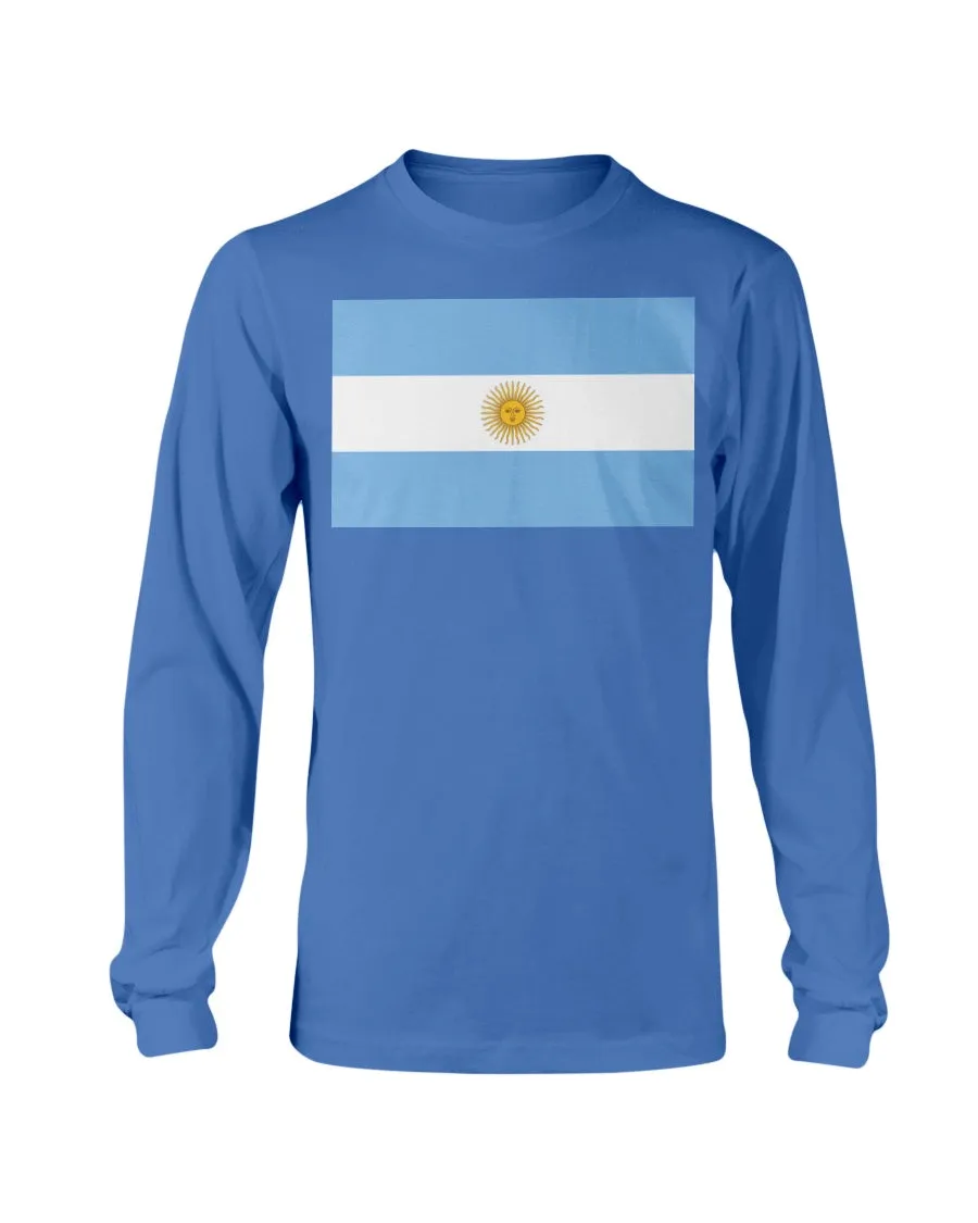 Argentinian Flag Gildan Long Sleeve T-Shirt
