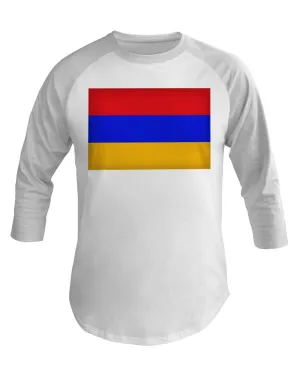 Armenian Flag 3/4 Sleeve Raglan Shirt