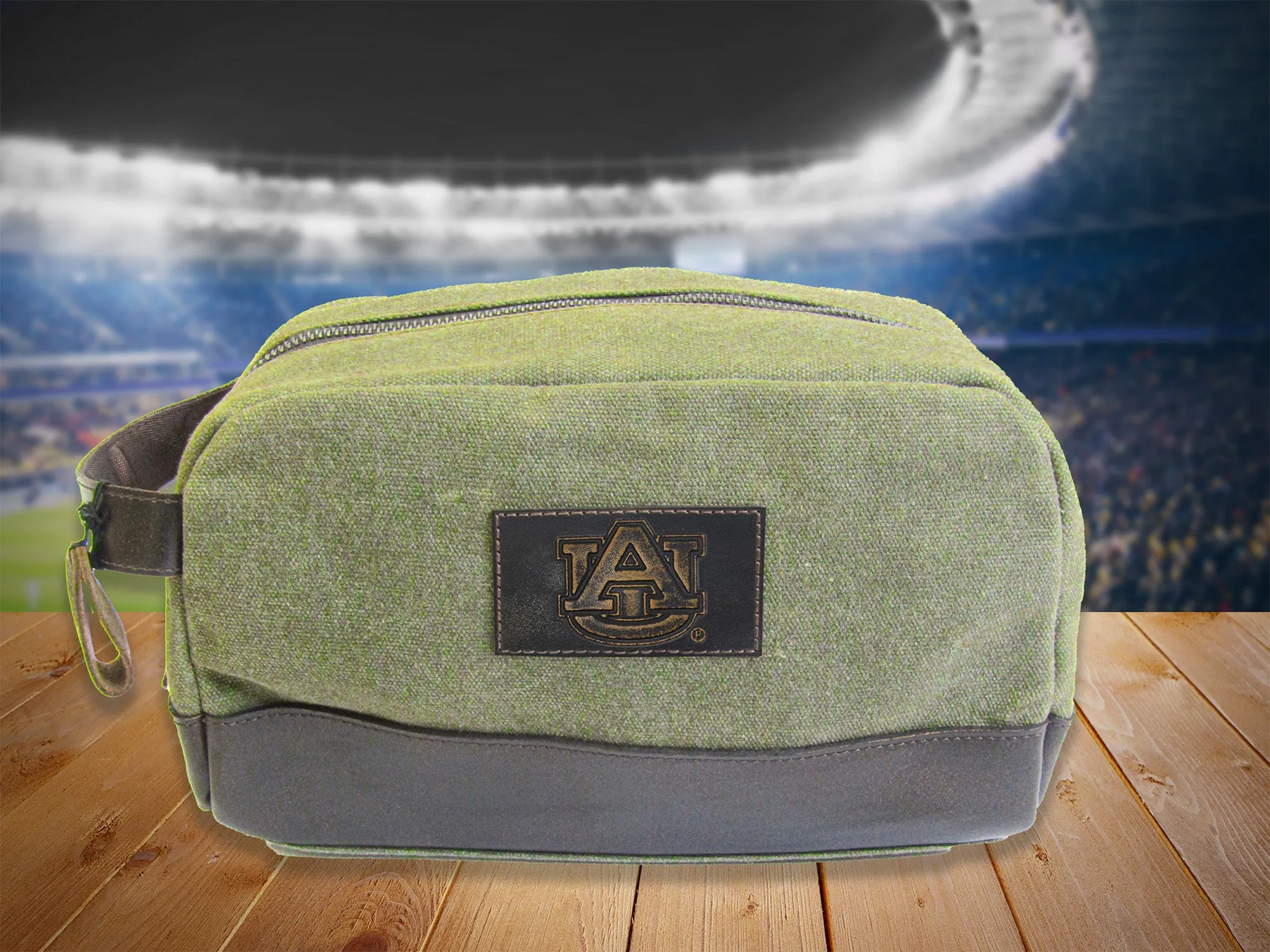 Auburn Tigers Waxed Canvas Toiletry Dopp Bag