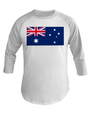 Australian Flag 3/4 Sleeve Raglan Shirt