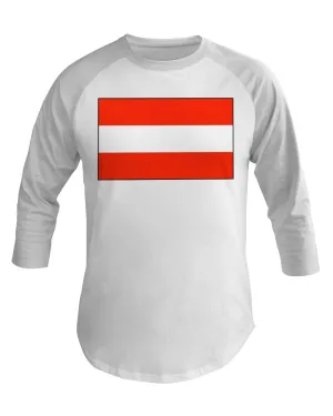 Austria Flag 3/4 Sleeve Raglan Shirt