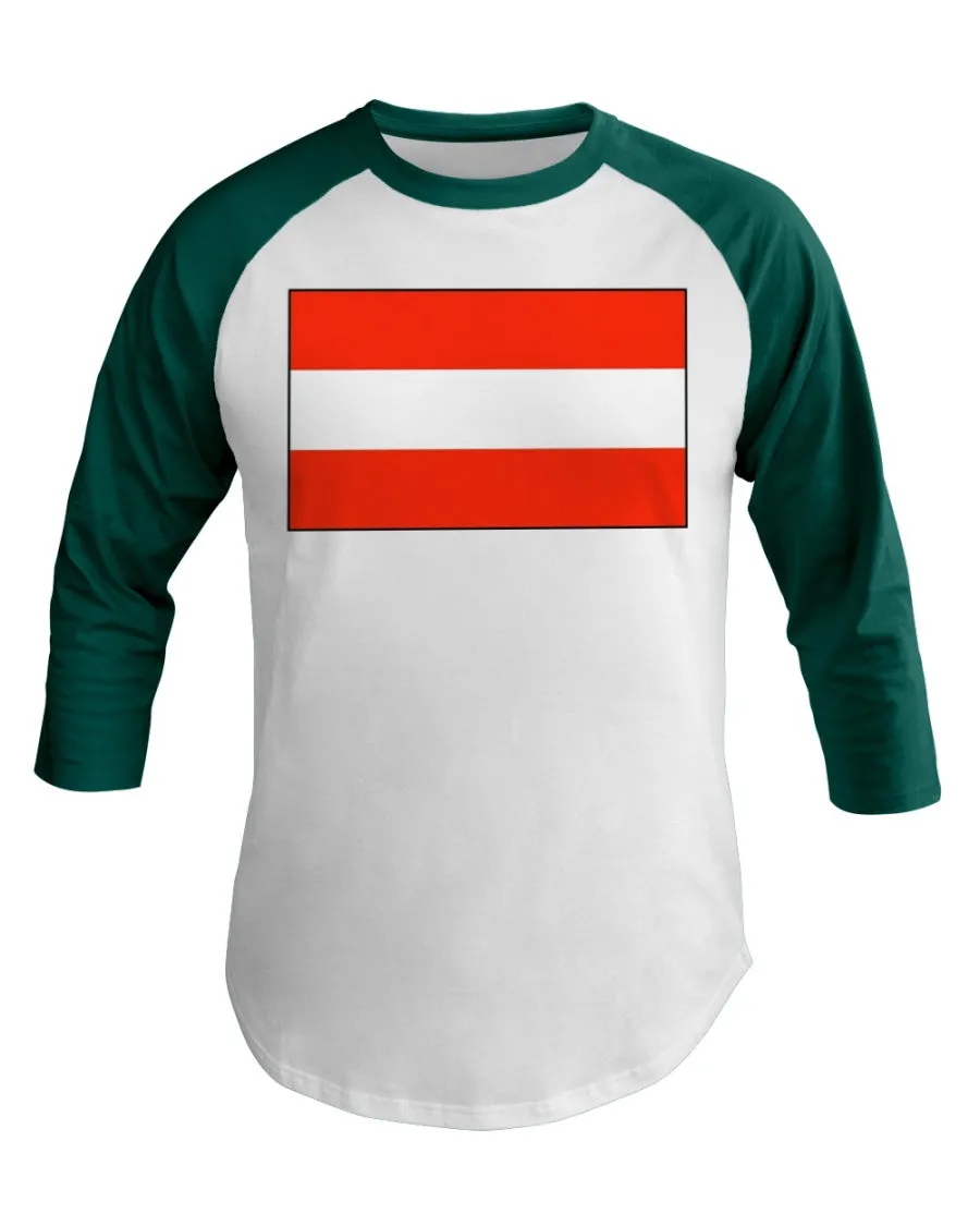 Austria Flag 3/4 Sleeve Raglan Shirt