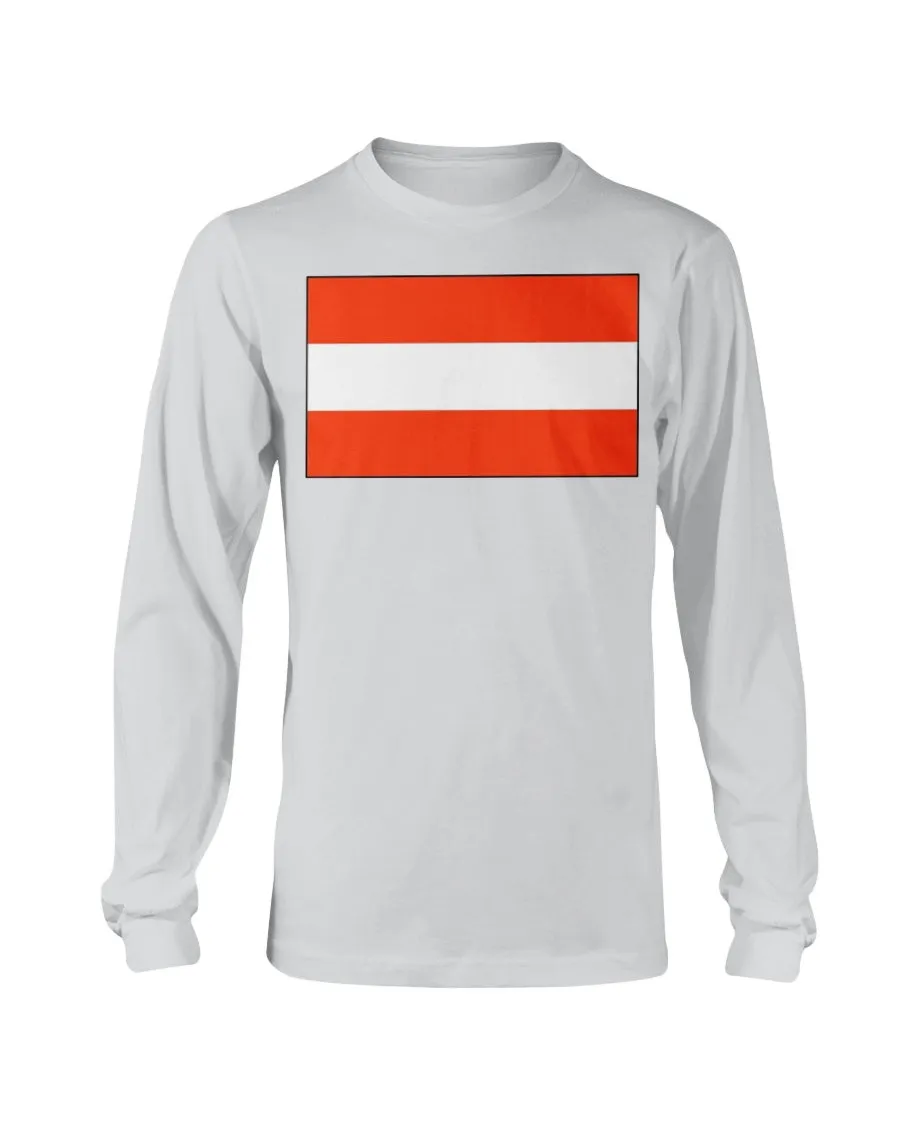 Austria Flag Gildan Long Sleeve T-Shirt