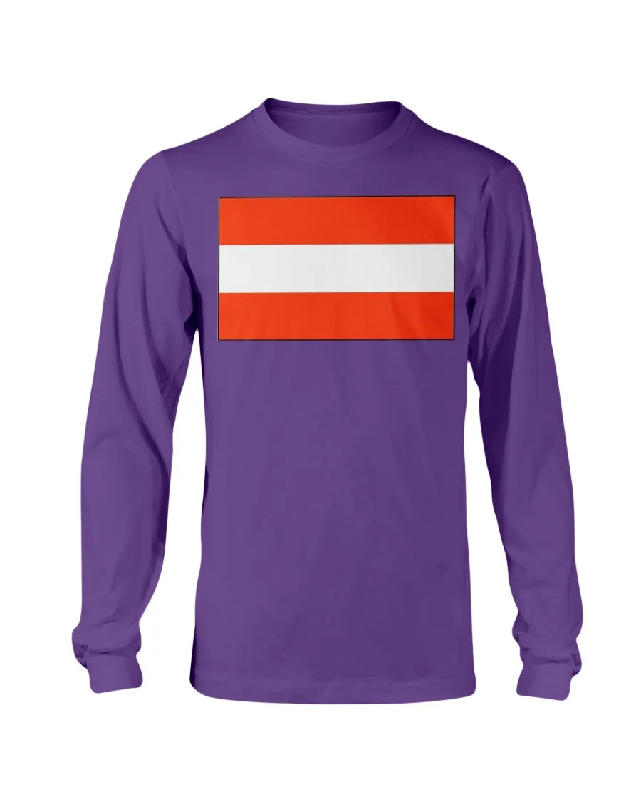 Austria Flag Gildan Long Sleeve T-Shirt