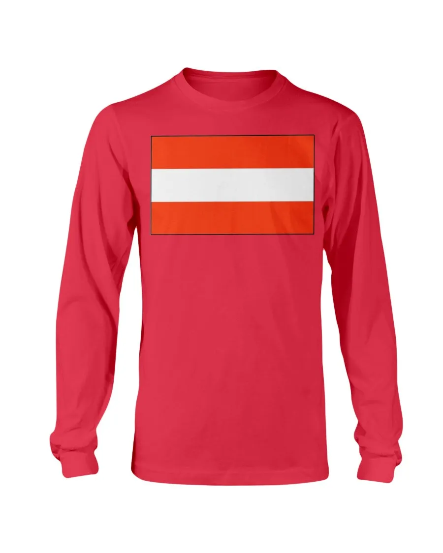 Austria Flag Gildan Long Sleeve T-Shirt