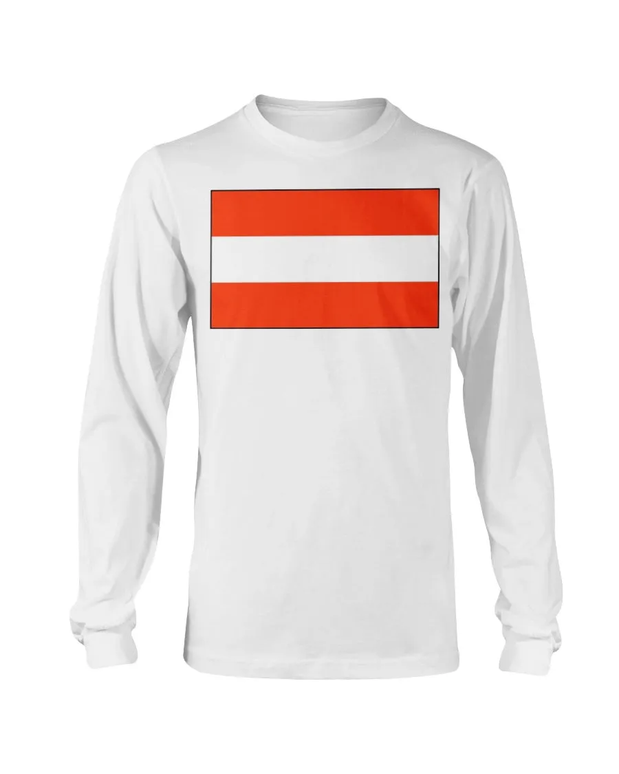 Austria Flag Gildan Long Sleeve T-Shirt